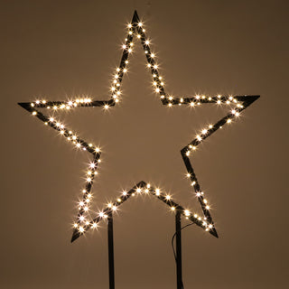 LED Stern Outdoor mit Steckfüssen 180 LEDs 60cm warmweiß Weihnachtsstern Leuchtstern Gartendekoration Stern