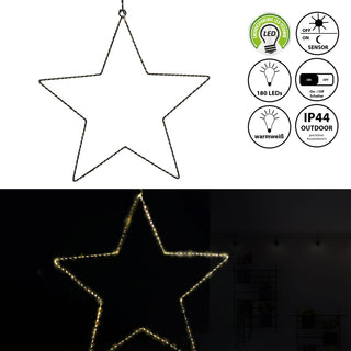 LED Ring / Stern Deluxe Ø37/40/55cm 180/280 LEDs zum Aufhängen Metallstern Weihnachtsstern Leuchtring / LeuchtsternGartendekoration