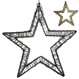 LED Stern Outdoor 800LEDs 36cm zum Aufhängen warmweiß Lichterkranz Weihnachtsdekoration Gartendekoration Timerfunktion Dimmer