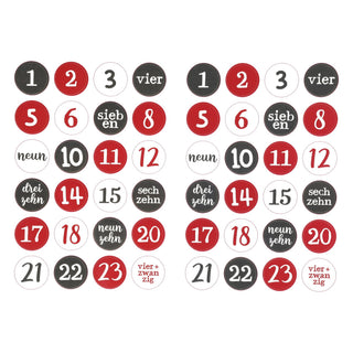 Adventskalender DIY Bastelset für Bierkasten Banderole Filz Klettverschluss Zahlensticker für Kronkorken Weihnachtsmotive