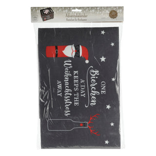 Adventskalender DIY Bastelset für Bierkasten Banderole Filz Klettverschluss Zahlensticker für Kronkorken Weihnachtsmotive