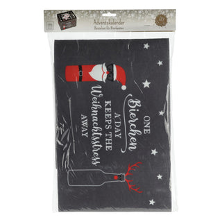 Adventskalender DIY Bastelset für Bierkasten Banderole Filz Klettverschluss Zahlensticker für Kronkorken Weihnachtsmotive