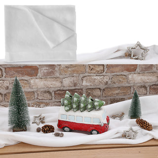 Schneeteppich 120x80cm 115g weiß Polyester Teppich Winterdekoration Schnee Kunstschnee Schneematte