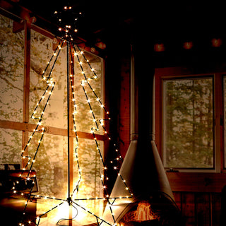 LED Baum Outdoor 185 LED H120cm Timer Leuchtbaum Lichterbaum Metallgestell Tannenbaum Leuchtfigur