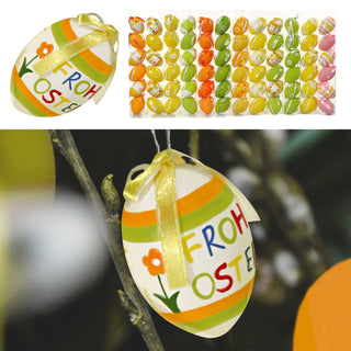 Dekoeier Ostereier zum Aufängen 72er Set Osterdeko Osterdekoration Ostern Eier Plastikeier Dekoeier
