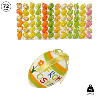 Dekoeier Ostereier zum Aufängen 72er Set Osterdeko Osterdekoration Ostern Eier Plastikeier Dekoeier