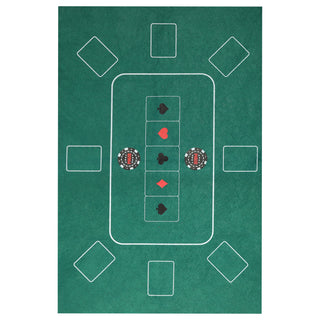 Pokertisch Auflage Filz 60x90cm grün bedruckt Tischauflage Spielunterlage Poker-Spielmatte Pokermatte