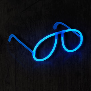 5/24x Partybrille Knicklicht 5er Set Brille Neonbrille Leuchtbrille 5 Farben Bügelbrille Partygag