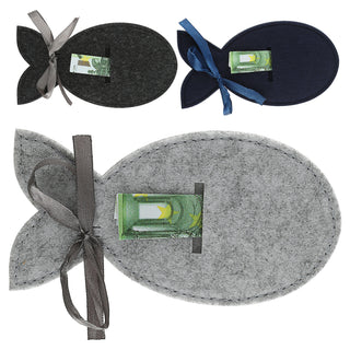 Geldgeschenk Fisch 3er Set Filz navyblau dunkelgrau hellgrau Verpackung Gastgeschenk Geschenk