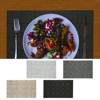 Tischset 4er Set Filz Flechtoptik 46x28cm 4 Farben Tischdekoration Platzdecken Filzuntersetzer Platzset