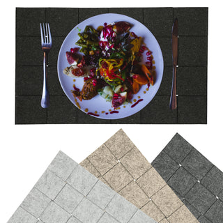 Tischset 4er Set Filz Flechtoptik 46x28cm 4 Farben Tischdekoration Platzdecken Filzuntersetzer Platzset