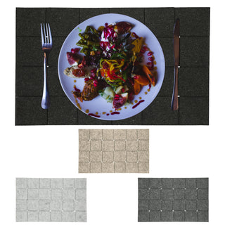 Tischset 4er Set Filz Flechtoptik 46x28cm 4 Farben Tischdekoration Platzdecken Filzuntersetzer Platzset