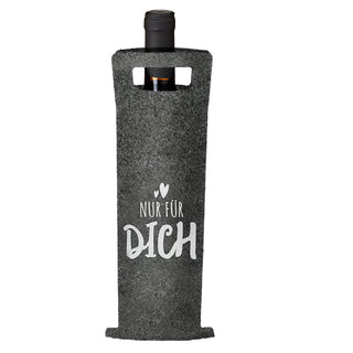 Flaschentasche 3er Set Filz H41cm 3 Sprüchen Tragegriff Geschenkverpackung Flaschentasche Filztasche