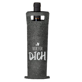 Flaschentasche 3er Set Filz H41cm 3 Sprüchen Tragegriff Geschenkverpackung Flaschentasche Filztasche