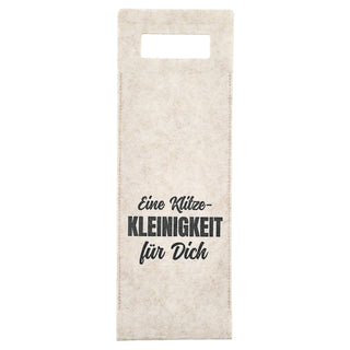 Flaschentasche 3er Set Filz H41cm 3 Sprüchen Tragegriff Geschenkverpackung Flaschentasche Filztasche