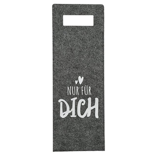 Flaschentasche 3er Set Filz H41cm 3 Sprüchen Tragegriff Geschenkverpackung Flaschentasche Filztasche