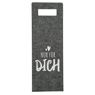 Flaschentasche 3er Set Filz H41cm 3 Sprüchen Tragegriff Geschenkverpackung Flaschentasche Filztasche
