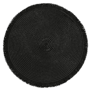 4x Tischset rund Ø38cm Makramee 4 Farben Tischdekoration Platzdecken Filzuntersetzer Platzset