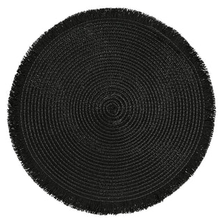 4x Tischset rund Ø38cm Makramee 4 Farben Tischdekoration Platzdecken Filzuntersetzer Platzset