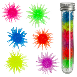 Fensterläufer 6er Set Röhre 16,5x3cm Kunststoff bunt Spielzeug Fensterkletterer Wandläufer Wandkrabbler