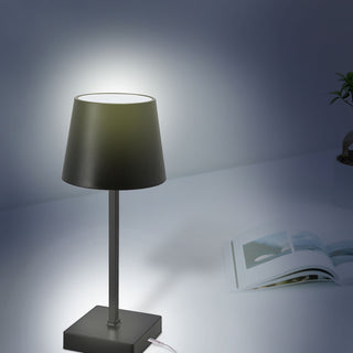 LED Tischleuchte schwarz 10,5x26cm Touchfunktion USB Kabel Helligkeitsstufen Dekolampe Tischbeleuchtung