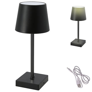 LED Tischleuchte schwarz 10,5x26cm Touchfunktion USB Kabel Helligkeitsstufen Dekolampe Tischbeleuchtung