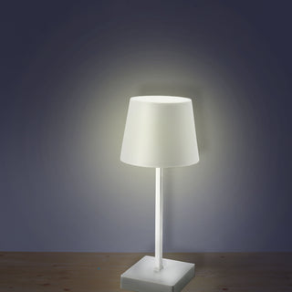 LED Tischleuchte weiß/schwarz batteriebetrieben 11x26cm Touchfunktion 3 Helligkeitsstufen Dekolampe Tischbeleuchtung