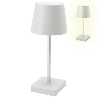 LED Tischleuchte weiß/schwarz batteriebetrieben 11x26cm Touchfunktion 3 Helligkeitsstufen Dekolampe Tischbeleuchtung