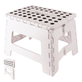 Kinderhocker Kinderstuhl weiß/hellgrau/dunkelgrau 32x25x22cm Tritt Hocker Badhocker Klapphocker Schemel Sitzhocker
