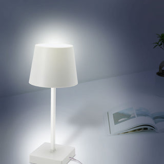 LED Tischleuchte weiß 10,5x26cm Touchfunktion USB Kabel Helligkeitsstufen Dekolampe Tischbeleuchtung
