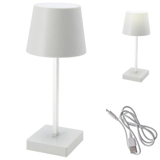 LED Tischleuchte weiß 10,5x26cm Touchfunktion USB Kabel Helligkeitsstufen Dekolampe Tischbeleuchtung