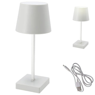 LED Tischleuchte weiß 10,5x26cm Touchfunktion USB Kabel Helligkeitsstufen Dekolampe Tischbeleuchtung