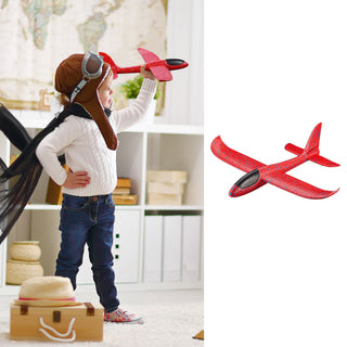 Wurfgleiter Segelflugzeug Bastelset 3tlg gelb/rot/blau 48cm Gleiter Spielzeug Segler Kinderspielzeug Outdoor