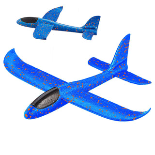 Wurfgleiter Segelflugzeug Bastelset 3tlg gelb/rot/blau 48cm Gleiter Spielzeug Segler Kinderspielzeug Outdoor