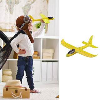 Wurfgleiter Segelflugzeug Bastelset 3tlg gelb/rot/blau 48cm Gleiter Spielzeug Segler Kinderspielzeug Outdoor