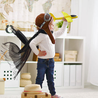 Wurfgleiter Segelflugzeug Bastelset 3tlg gelb/rot/blau 48cm Gleiter Spielzeug Segler Kinderspielzeug Outdoor