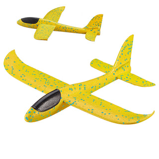 Wurfgleiter Segelflugzeug Bastelset 3tlg gelb/rot/blau 48cm Gleiter Spielzeug Segler Kinderspielzeug Outdoor