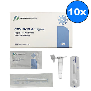 Safecare Corona Schnelltest Laientest vorderer Nasenabstrich 10er Set