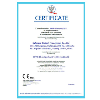 Safecare Corona Schnelltest Laientest vorderer Nasenabstrich