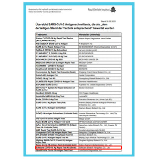 Safecare Corona Schnelltest Laientest vorderer Nasenabstrich