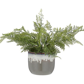 Pflanztopf Steinzeug türkis / grau Freistehend / zum Aufhängen 14x13,5cm Übertopf Blumentopf Topf Steintopf