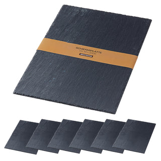 1/2/6x Schieferplatte 45x30cm Tischuntersetzer Steinplatte Servierplatte Untersetzer Naturstein