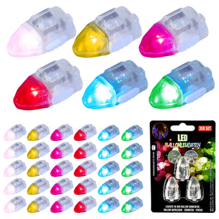 3/36x LED Ballonleuchten bunt Ballonlampe Leuchtballons Ballon Partyballons Beleuchtung Lichtball