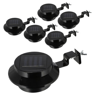 2/6x Solar Dachrinnenleuchte Set Dachrinnenbeleuchtung Lampe LED Leuchte Outdoorlicht