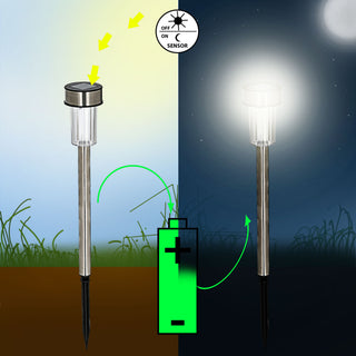 Solar Gartenstecker 12er Set LED Beleuchtung Gartenlampe Bodenstecker Gartendeko Lampe Outdoorleuchte