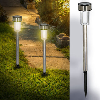 Solar Gartenstecker 12er Set LED Beleuchtung Gartenlampe Bodenstecker Gartendeko Lampe Outdoorleuchte