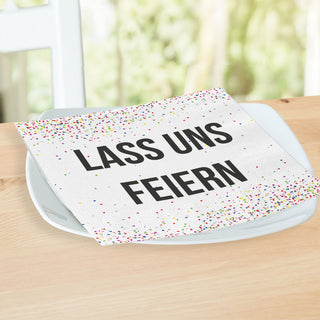 Servietten 40er Pack "Lieblingsrezept / Sternstunden / Lass uns Feiern" Papierserviette stoffähnlich Tuch Partyzubehör