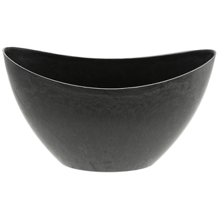 Deko Schale oval grau/schwarz|Schiefernoptik Größenwahl Kunststoff Pflanzschale Snackschale Obstschale