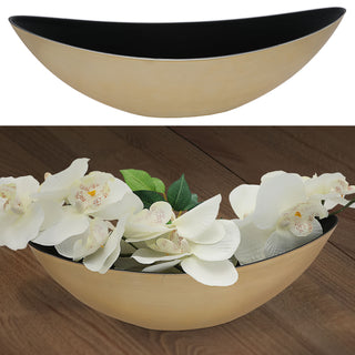 Deko Schale oval gold|silber/schwarz Größenwahl Kunststoff Pflanzschale Snackschale Obstschale