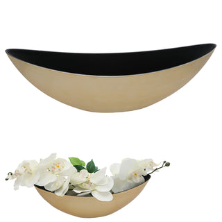Deko Schale oval gold|silber/schwarz Größenwahl Kunststoff Pflanzschale Snackschale Obstschale